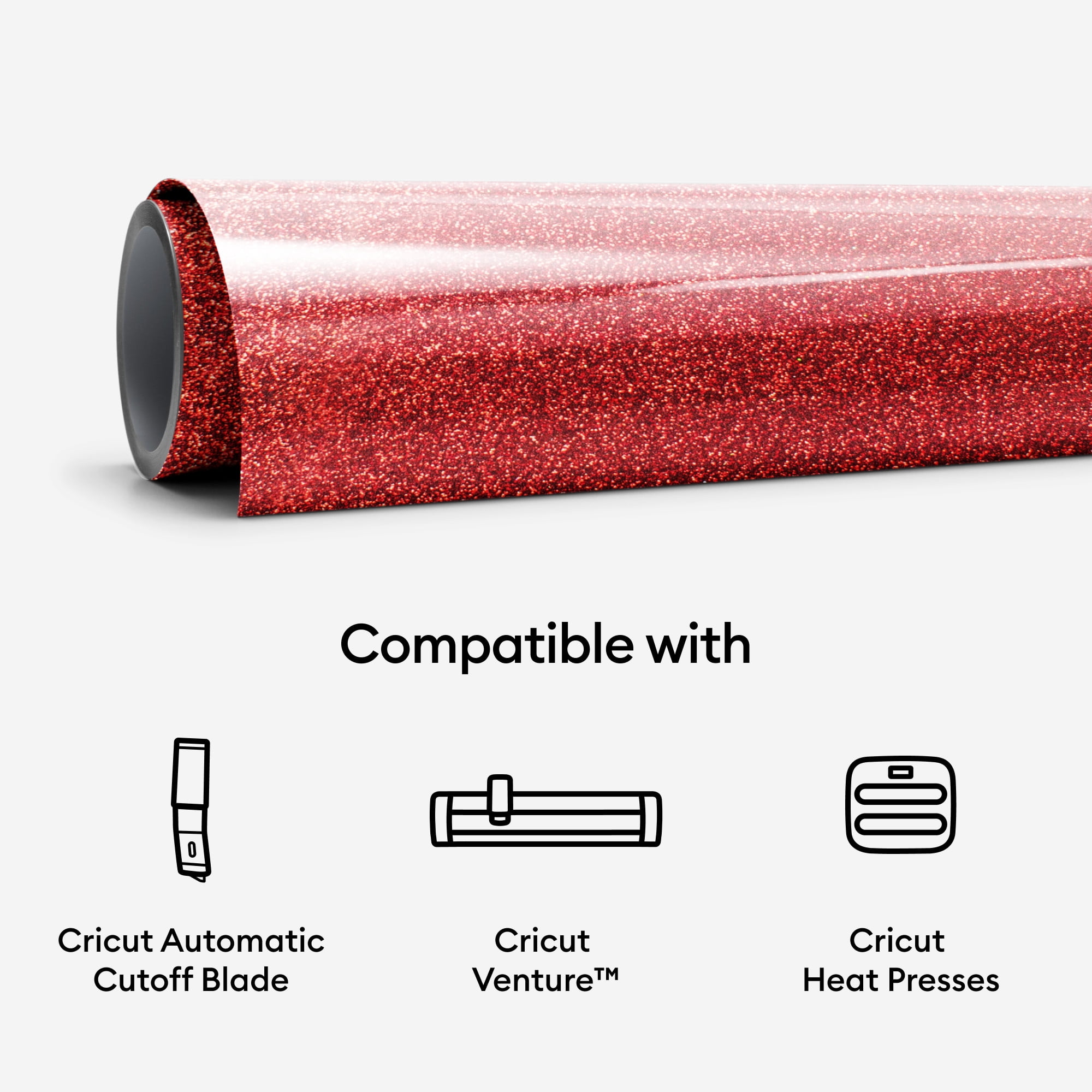 Cricut Venture Smart Iron-On Vinyl Glitter (25 in x 5 ft), 25" x 60"