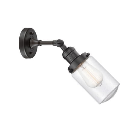 

Innovations 203-OB-G314-LED Dover 1 Light Sconce part of the Franklin Restoration Collection Oil Rubbed Bronze