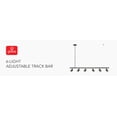thumbnail image 4 of 55" 6-Light Adjustable Height Track Lighting, Matte Black, Pivoting Track Heads, 4 of 12