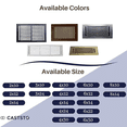 thumbnail image 3 of 6"x12" (Duct Size) All Metal | Cast Aluminum| Heavy Duty| Walkable| Top faceplate is 8” x 14” Floor Vent Register by Caststo, Model -Rock (Brown / For Floor No Holes), 3 of 4