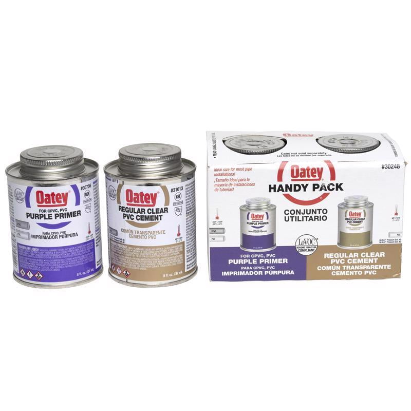 Oatey Handy Pack Purple PVC Primer Paint Primer, 8 oz, 2 Piece