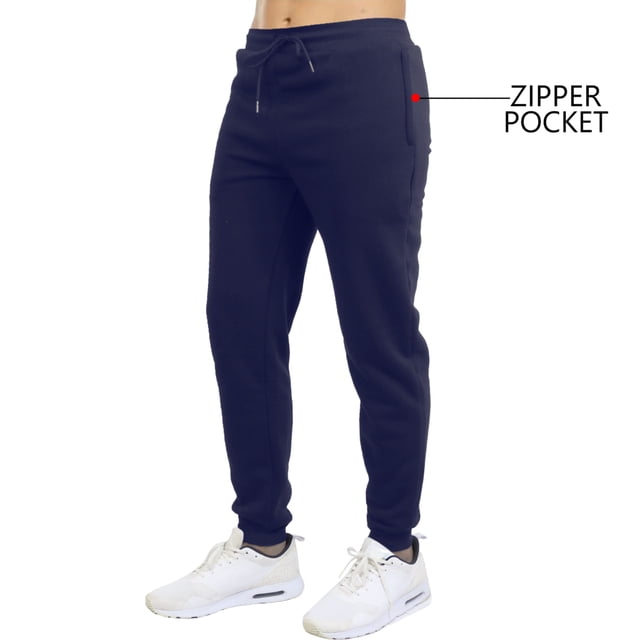 Galaxy by Harvic Paquete de 3 Pantalones Deportivos Ajustados de Forro Polar para Hombre (S-2XL)