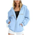 thumbnail image 3 of Stylish Women's Zipper Hoodie with Pocket - Long Sleeve Casual Sportswear for Comfort and, 3 of 6