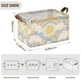 thumbnail image 7 of Yayeee Foldable Storage Basket for Shelves with Handles Waterproof Cloth Bins, Purple Rainbow Clouds, 7 of 7