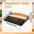 thumbnail image 5 of Mini Metal Dustpan and Brush Set for Sweeping Crumbs Fireplace, Natural Table Sweeper Combo Black, 5 of 5