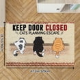 thumbnail image 2 of Keep Door Closed Cats Planning Escape Soft Small Velvet Area Rugs Non Slip Indoor Floor Carpet for Living Room Bedroom Decor, 2 of 5