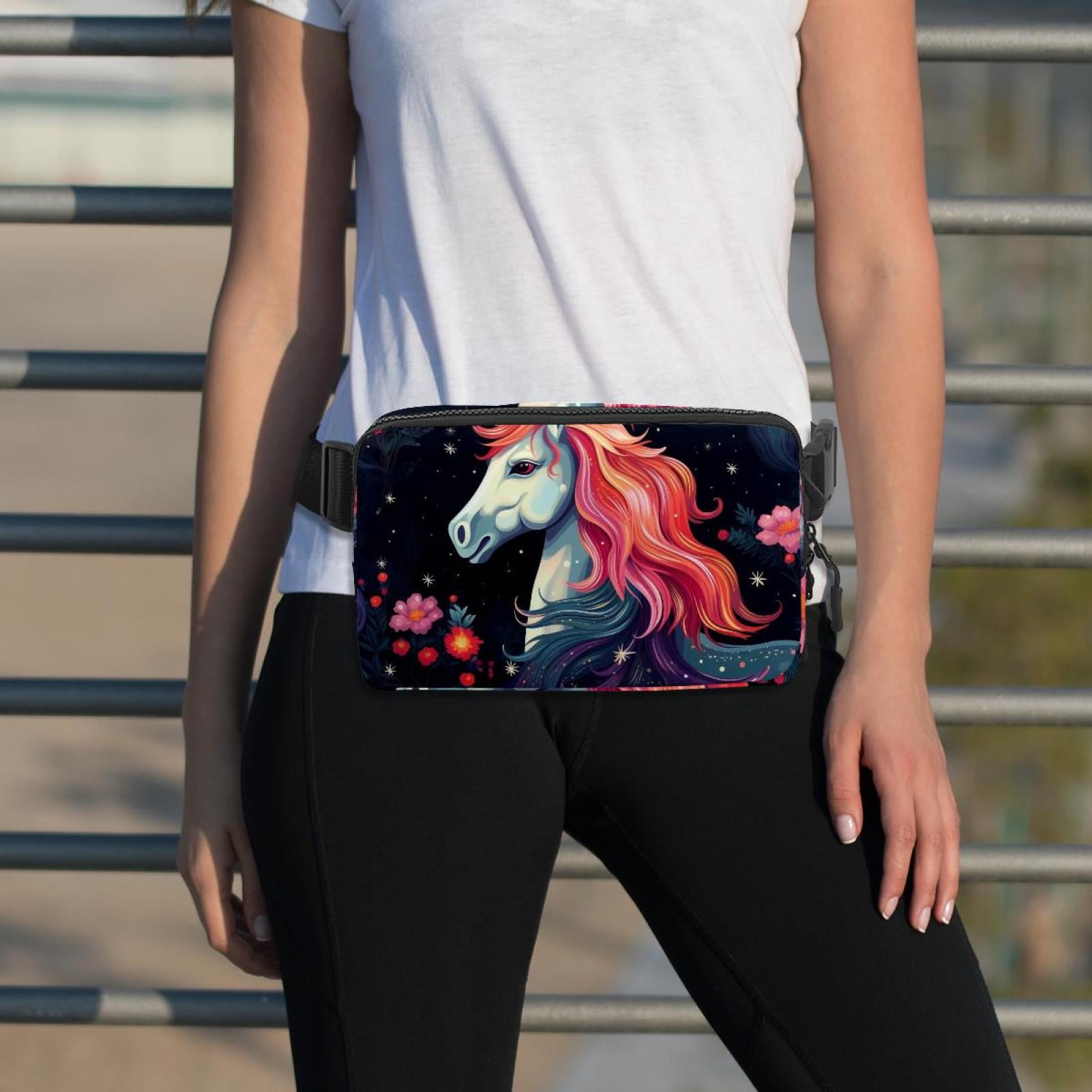 Star Unicorns Lightweight Adjustable Crossbody Bag with Extension Strap - Unisex Fanny Pack, Money Belt, Waist Bag