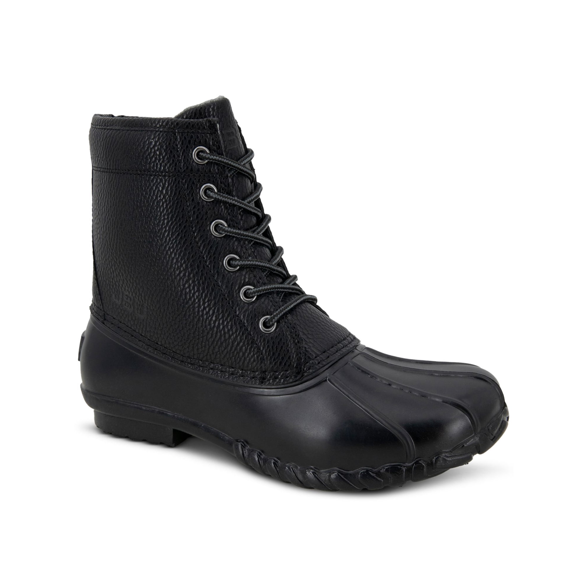 JBU BY JAMBU Mens Black Waterproof Padded Maine Round Toe Lace Up Duck Boots 8 M