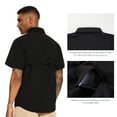 thumbnail image 5 of Bassdash Men's UPF 50+ Short Sleeve Button Down Fishing Shirt Breathable Lightweight for Outdoors Hiking Camping, 5 of 7
