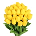 thumbnail image 1 of Tulipanes artificiales MACTING Yellow, 30 unidades, Real Touch, 1 of 8