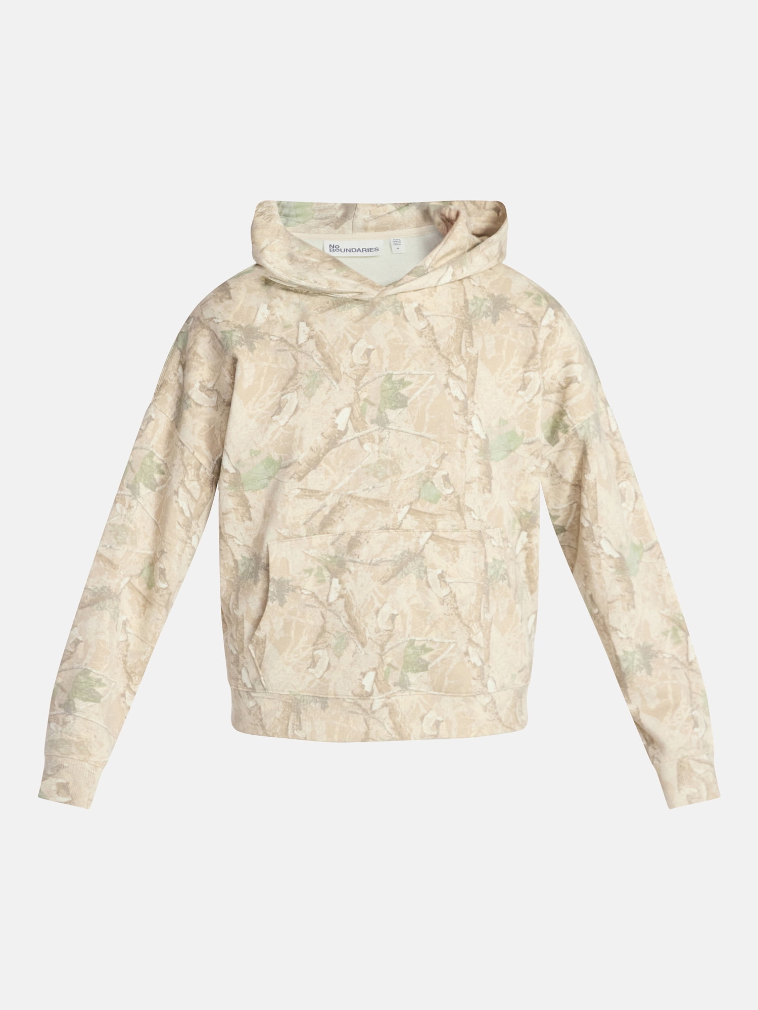 No Boundaries Oversized Hoodie with Long Sleeves, Men's XS-4XLT
