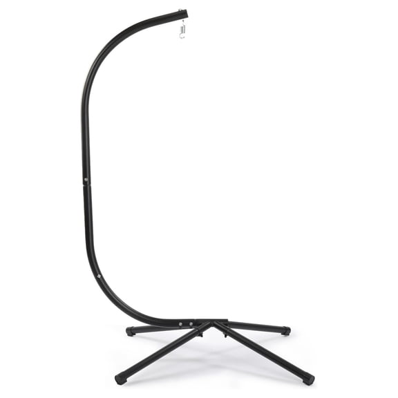 Heavy Duty C Frame Hammock Chair Stand 400 LBS Steel Weatherproof Outdoor Indoor Macrame Egg Chair Hanger