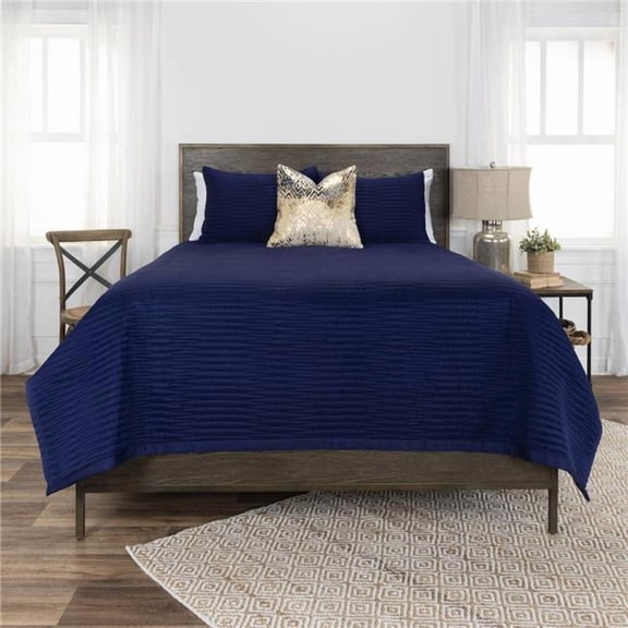 Indigo Queen Size Microfiber 300 Thread Count Machine Washable Down Alternative Comforter