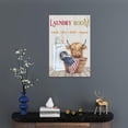 thumbnail image 2 of HFDF Farmhouse Laundry Room Wall Decor Funny Highland Cow Bathroom Pictures Wall Art Rustic Laundry Sign Canvas Print Painting Modern Artwork Decorations For Bathroom Laundry Room 16x20inch Framed, 2 of 6