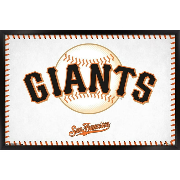 San Francisco Giants 24.25'' x 35.75'' Framed Laces Logo Poster