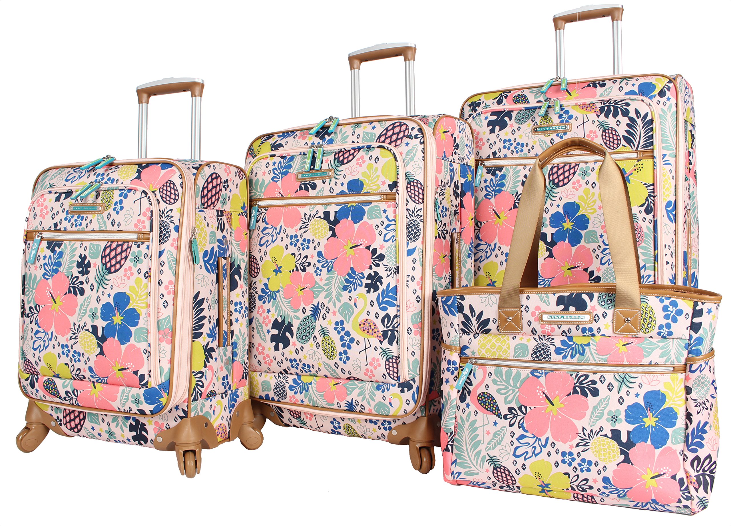 Lily Bloom Luggage Set 4 Piece Suitcase Collection With Spinner Wheels