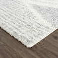 thumbnail image 4 of Hauteloom Trunding Moroccan Farmhouse Living Room Bedroom Shaggy Area Rug - Bohemian Shag Rug - Plush High Pile - Southwestern Boho Soft Carpet - Grey, Beige - 7'10" x 10'3", 4 of 17