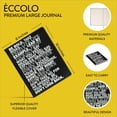 thumbnail image 2 of Cuaderno grande Eccolo, flexible, escritura, 256 págs. rayadas, marcador cinta, se abre plano, escritorio, Sé audaz (Negro, 8x10), 2 of 3
