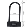 thumbnail image 2 of Shisuyan Lock for Bike Motorcycle Lock Scooter Cycling Security U Lock Bike Lock Password Anti Thief(Black), 2 of 8