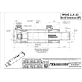thumbnail image 3 of Hydraulic Cylinder 2.5 in bore x 22 in stroke universal hydraulic cylinder Welded Double Acting 3500 PSI, 3 of 5