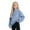 Sky Blue, variant on Girls Long Sleeve Pullover Sweatshirt High Neck Loose Fit Casual Top for Kids Soft Comfortable Cotton Blend