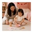 thumbnail image 3 of Moover Wooden Eating Set, Pink - Toddler Doll Feeding Tableware Play Set, 18M+, 3 of 6