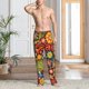 thumbnail image 2 of Fotbe Hippie Peace Love Pantalones de Pijama para Hombre, Pantalones de Dormir, Pantalones de Casa con Cintura Ajustable y Bolsillos-X-Large, 2 of 6