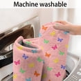 thumbnail image 5 of Pink Butterfly Pattern Bathroom Rugs Mat,Non Slip Microfiber Bathroom Rug,Rubber Backing,Soft Bathroom Mats for Bathroom Floor,Tub and Shower,17x27in(43x68cm), 5 of 5