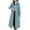 Blue, variant on Women's Cotton Jacket Lightweight Waterproof Long Plus Size Coat Thermal Quilted with Cinched Waist for Winter Commute Travel