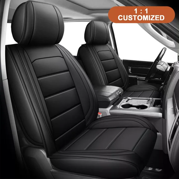 FANOTEK Car Seat Covers Custom Fit for Nissan Kicks 2018 2019 2020-2023, Waterproof Faux Leather 5 Seat Front Rear Seat Cushion Protector Black