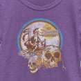 thumbnail image 2 of Girl's Pirates of the Caribbean: On Stranger Tides Distressed Skull Logo Graphic Tee Purple Berry X Large, 2 of 4