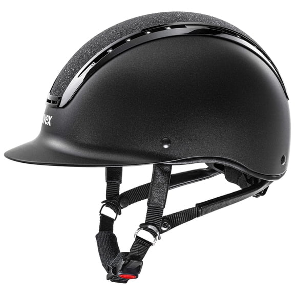 Uvex Suxxeed Starshine Equestrian Helmet with Swarovski Crystals, Black Matte, Size XS-S
