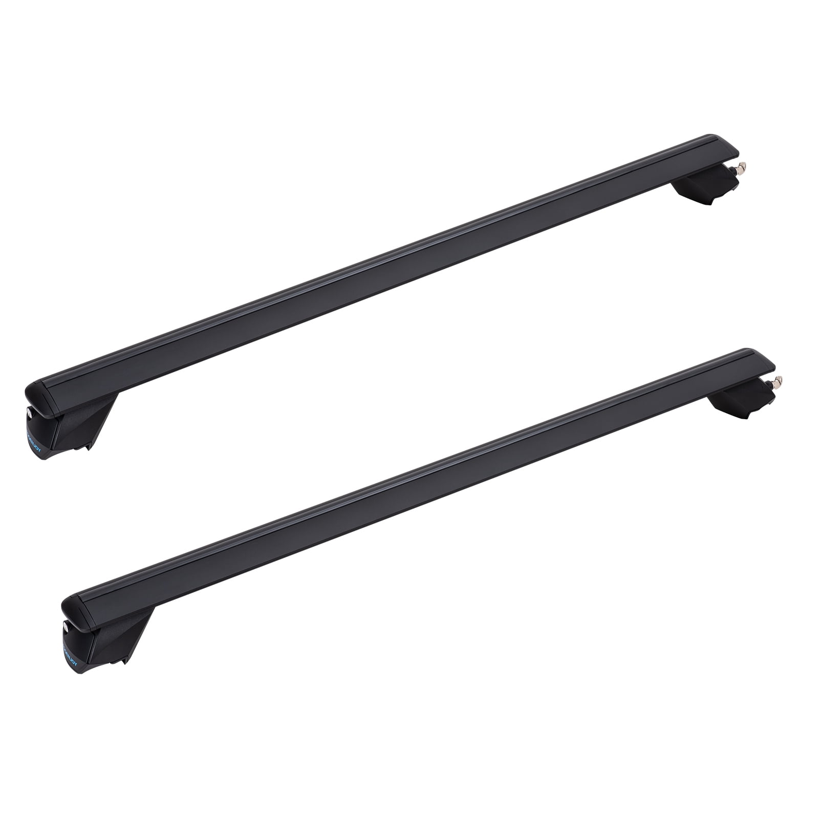 COWVIE 47" Pro Universal Roof Rack Cross Bars with keyed Locks Fully Assembled- Fit Raised Rails, Black