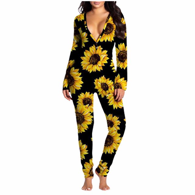 Mono largo para adultos con solapa abotonada funcional con estampado de botones sexy para mujer