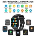 thumbnail image 3 of Reloj inteligente Nerunsa P66D 1.85 pulgadas IP68 resistente al agua para Android iOS, 3 of 7