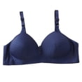 thumbnail image 2 of ALLLIST No Wire Bras for Women Push up Full Coverage Bralette Blue Striped Comfy Full-Figure Ladie's Bras Size 42, 2 of 3