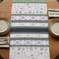 thumbnail image 5 of Table Runners 36 Inches Long Dress Scarves, Green Stripes Abstract Farmhouse Kitchen/Dining Table Runner, Short Coffee Tablerunners, Geometric Spring Flowers Rustic 13x36 Inch, 5 of 9