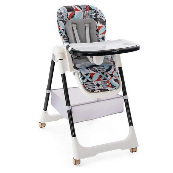 Costway Trona Para Bebé, Tronas Convertibles Para Bebés Y Niños Pequeños, Silla De Alimentación Infantil Portátil Plegable Con Bandeja Doble Extraíble, Asiento Elevador Con Arnés De Seguridad