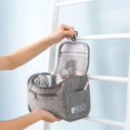 thumbnail image 4 of Bolsa de almacenamiento portátil de poliéster para hombre y mujer, organizador de artículos de tocador, bolsa de cosméticos de viaje colgante, bolsa de lavado impermeable, 4 of 5