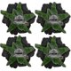 thumbnail image 4 of 4pcs/pack Fabric Rose Hair Flowers Clips Mexican Hair Flowers Hairpin Brooch Headpieces (black), 4 of 5