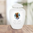thumbnail image 2 of Mainely Urns Homage Large Custom Photo Pet Cremation Urn For Pet Ashes - Vase Style Pet Urn - 200 Cubic Inch Capacity -Personalization Included (White), 2 of 5