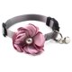 thumbnail image 1 of Collar de nailon con lazo para perro y gato con flor de geranio y cascabeles de perla., 1 of 5