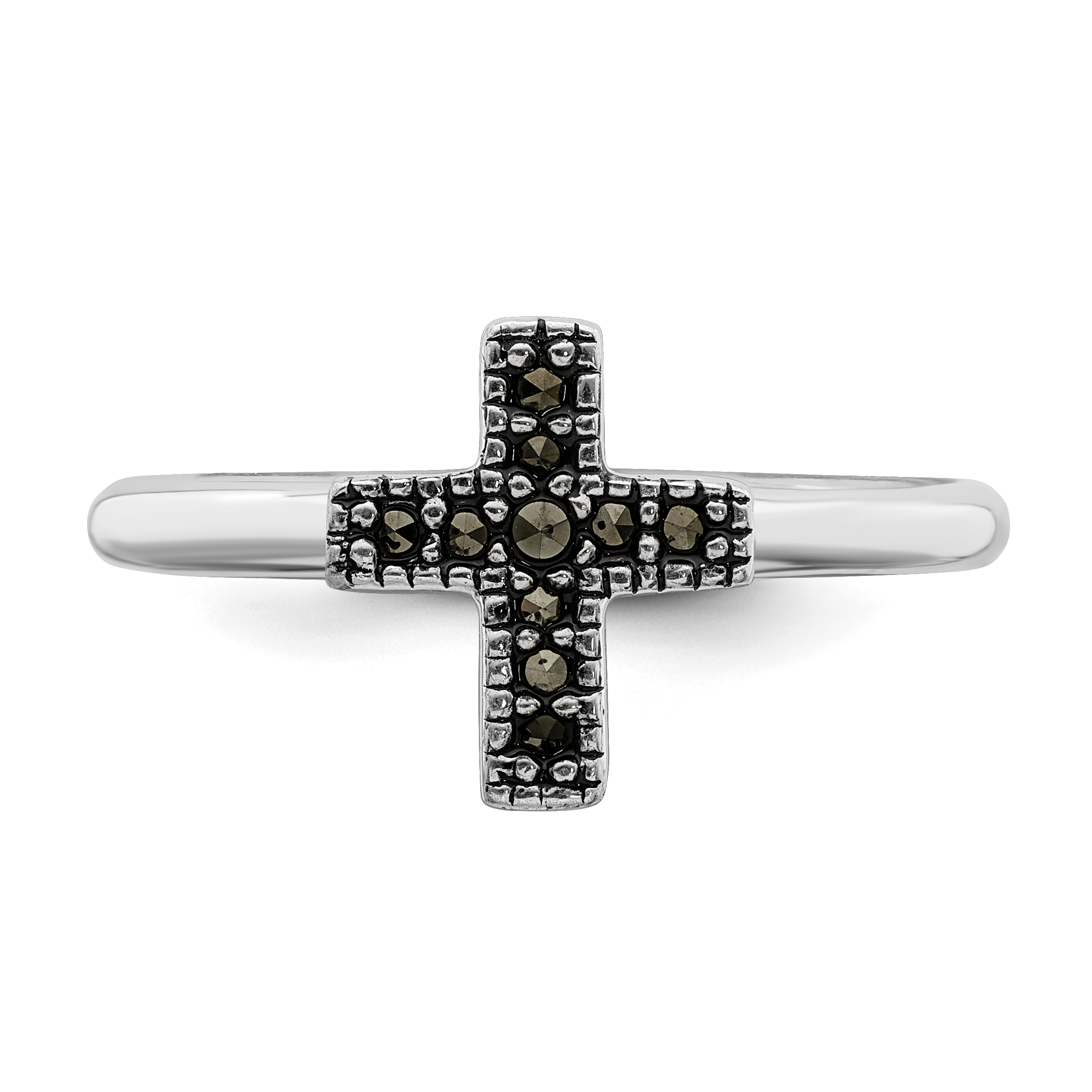 marcasite cross ring