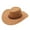 Gold, variant on Yajing Cowboy Hats for Women One Size Beige Adult Casual Solid Summer Western Fashion Cowboy Sun Hat Wide Brim Travel Sun Cap