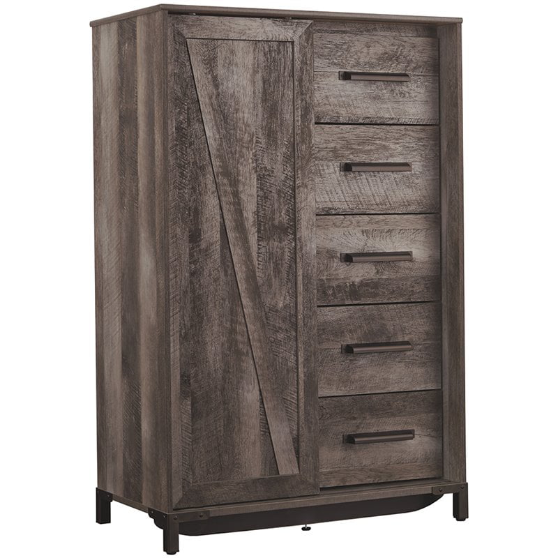 Ashley Furniture Wynnlow 5 Drawer Door Chest In Gray Walmart Com