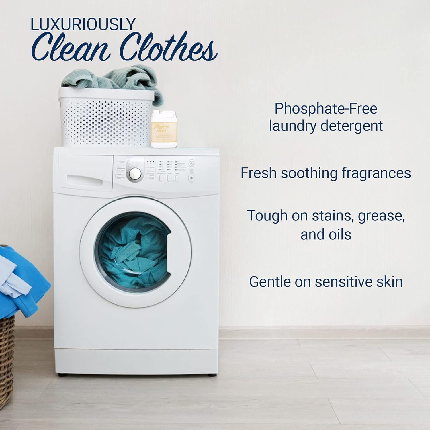 Kinara Tyler Glamorous Wash Liquid Laundry Detergent Gift Pack - Olivi Stain Remover Pen, For Washing Clothes, Linen, Lingerie, Expensive Fabric, Sheets - Pack of 4-4 fl oz each