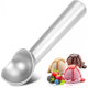thumbnail image 1 of Cuchara para helado, cuchara de aluminio de una sola pieza antiadherente anticongelante de 7 pulgadas, diseño duradero y resistente, fácil de limpiar (plata), 1 of 5