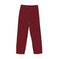 thumbnail image 3 of Lsque Burgundy Floral Print Men's Pajama Pants, Lounge Pant - Comfortable Home Wear,Elastic Waistband, Stylish Design-X-Large, 3 of 9