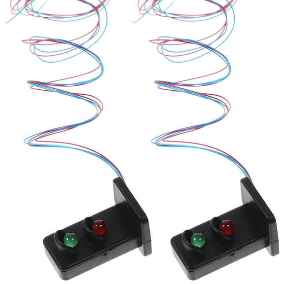 HOOWIFFY Mini Train Toys with Sand Table Signal Light, Metal Construction, 2 Pieces Set for Kids Play