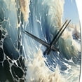 thumbnail image 5 of Designart "Beach Photo Coastal Euphony V" Nautical & Beach Oversized Wall Clock, 5 of 5